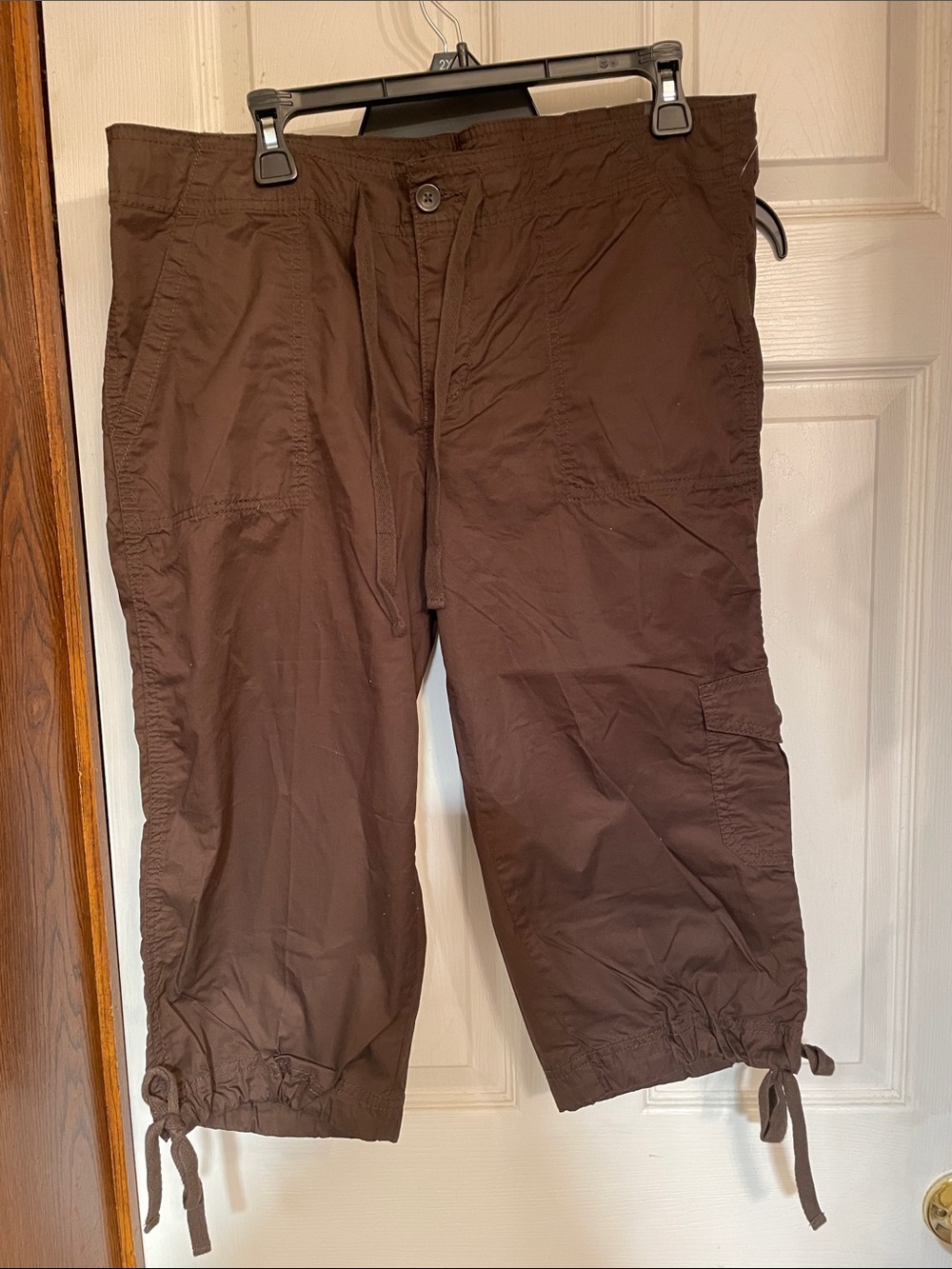 Calvin Klein Brown Cropped Cargo Pants